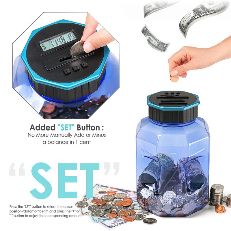 Conteo Digital De Monedas Piggy Bank Vcertcpl X... image number null