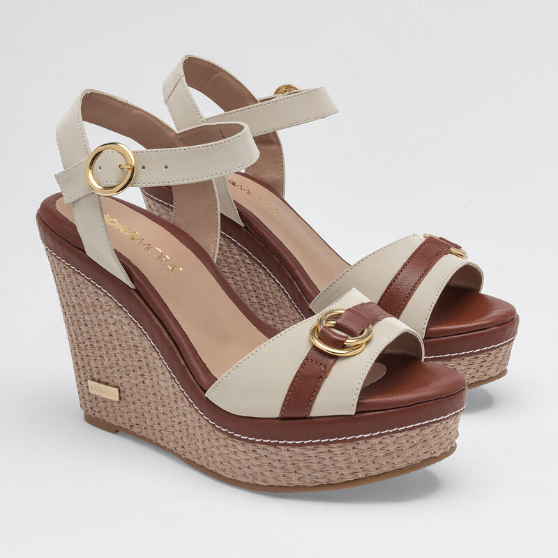 Moramora Sandalia para mujer late cafe image number null