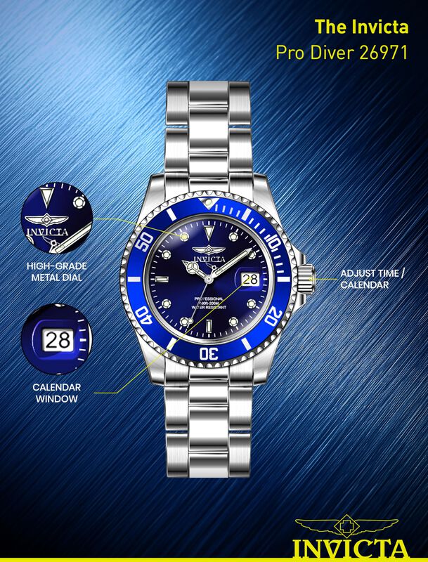 Reloj Invicta Pro Diver 26971 Para Hombre, Acer... image number null