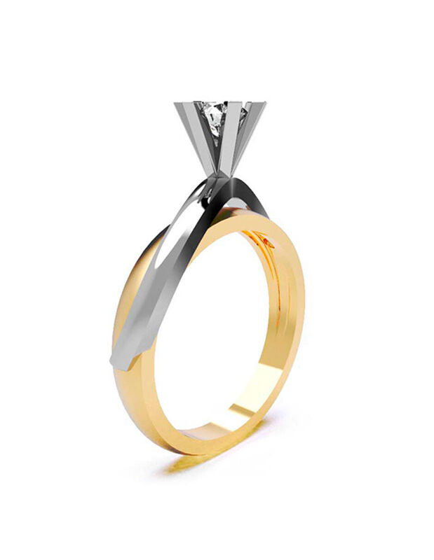 Anillo de Compromiso de 14K con Diamante de Lab... image number null