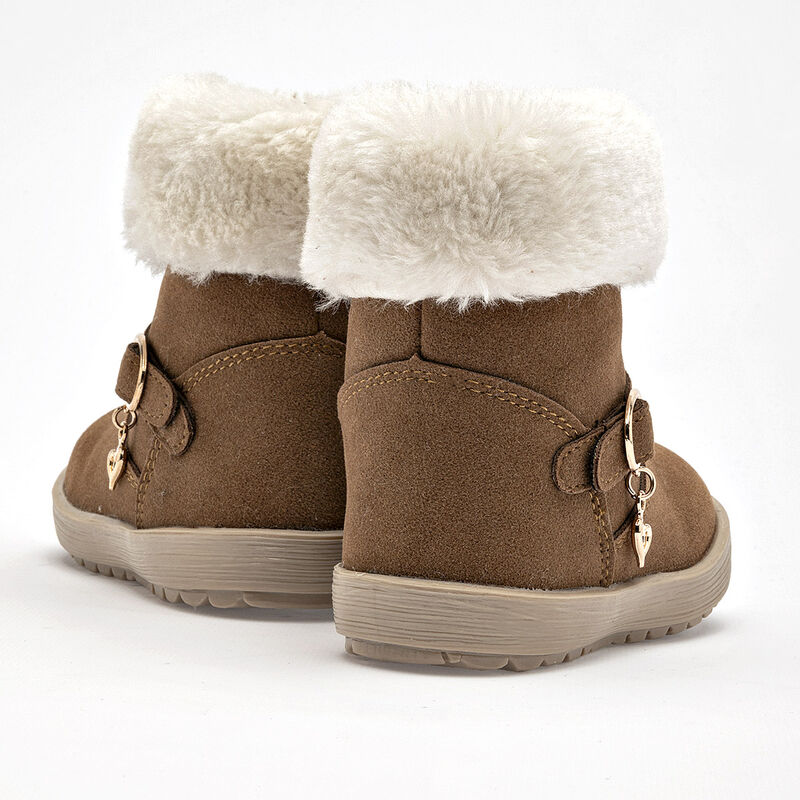 Yondeer Botitas para beb&eacute; ni&ntilde;a. Camel blanco image number null