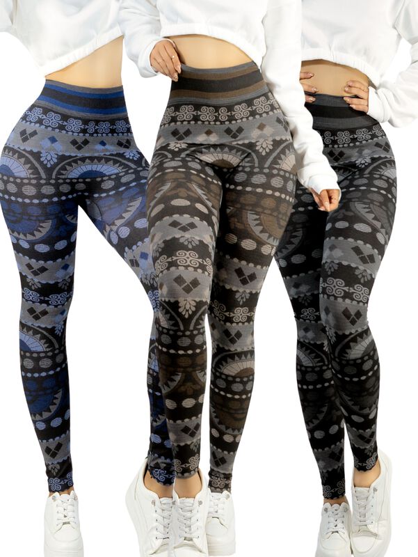 Set 3 Mallones Mujer Leggings Stretch Leggins L... image number null