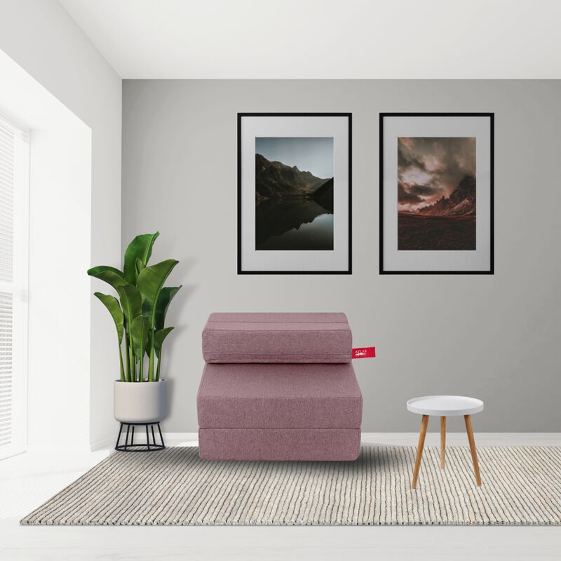 Sillón Plegable Tipo Puff Atlas Basics Rosa image number null