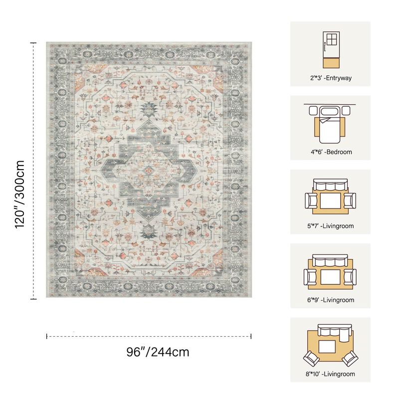Alfombra Rugxara 244 &times; 152 cm Naranja image number null