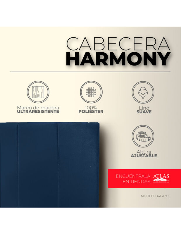 Cabecera Individual Harmony com Rayas y  3 Ajus... image number null