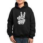 Sudadera Con Capucha Word Art Para Ni&ntilde;o - Peace Out - Negro