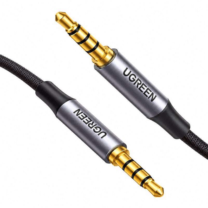 Cable Auxiliar 3.5mm 2m Microfono Nailon Alumin... image number null