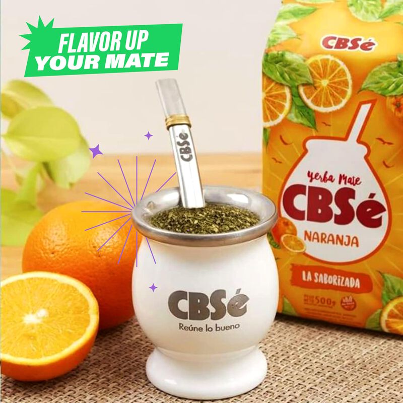 Yerba Mate Cbs&eacute; Naranja 1 kg Hoja Suelta (pack ... image number null