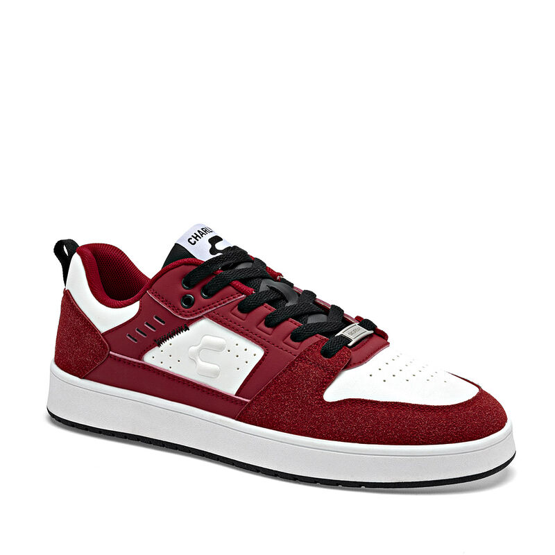 Charly Tenis urbano para hombre blanco rojo, im... image number null