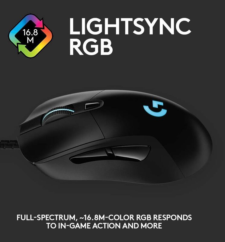 Rat&oacute;n Para Juegos Logitech G403 Hero 25k 87g+10... image number null