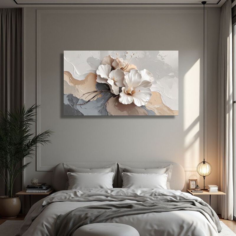 Cuadro Decorativo Bot&aacute;nica 60x80cm Flores Marr&oacute;... image number null