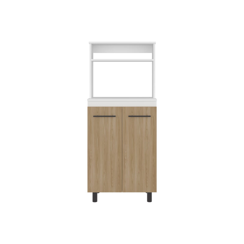 Mueble Microondas Sedona Fresno Y Blanco Virtua... image number null