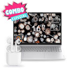 Combo Lapptop Hp Omnibook 3 Touch 16" Ryzen 5 256gb 8gb Ram Plata 16-by0015dx + Aud&iacute;fonos Bluetooth