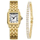 Reloj Cheetah Para Mujer Con Esfera Romana Vintage Dorada De 30 M