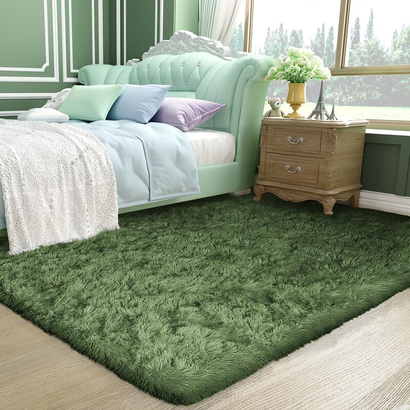 Alfombra Ophanie 122 x 152 cm Gris Verde Estilo... image number null