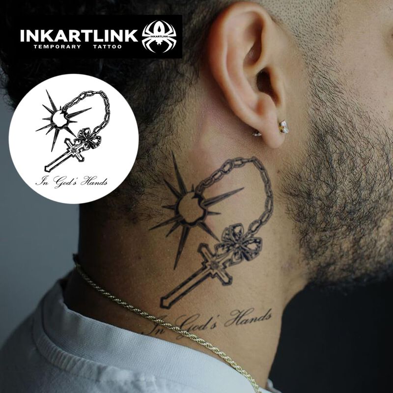 Tatuaje Temporal Inkartlink 2 Hojas Estrella Cr... image number null