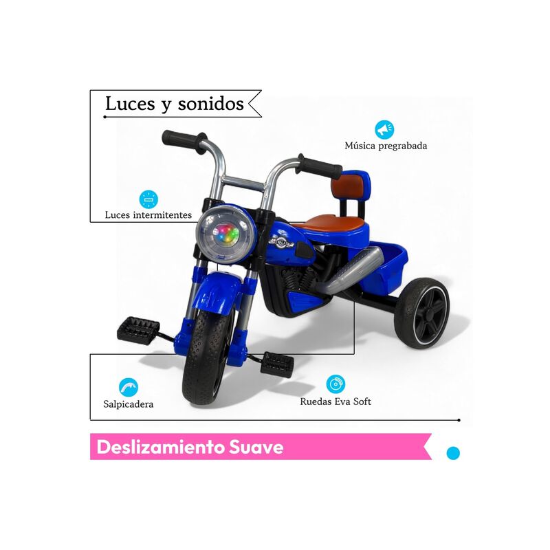 Triciclo Infantil Con Luces, Sonido Y Canastill... image number null
