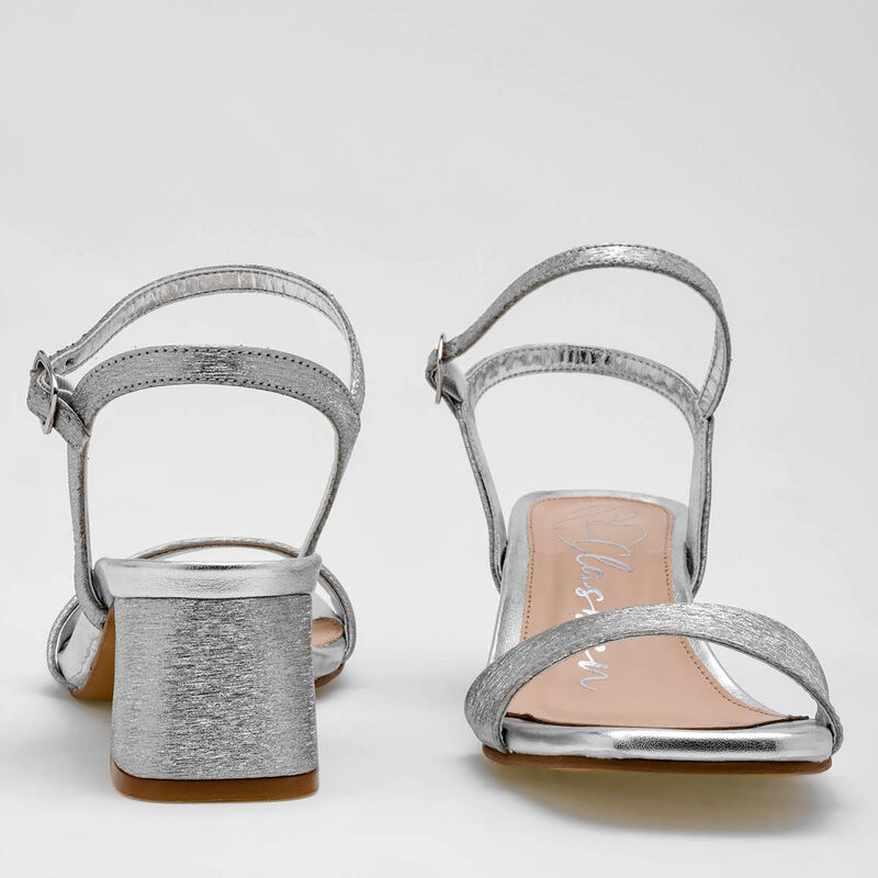 Clasben Zapatillas de fiesta para mujer plata image number null