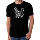 Camiseta Mezcla Premium Word Art Para Hombre - Garras de Gato - Negro