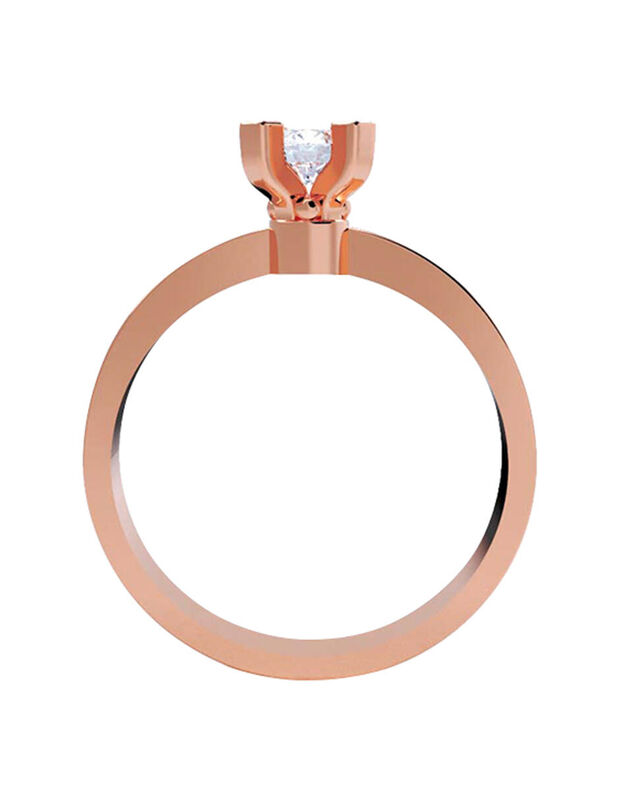 Anillo de Compromiso en Oro de 14K con Circonia... image number null