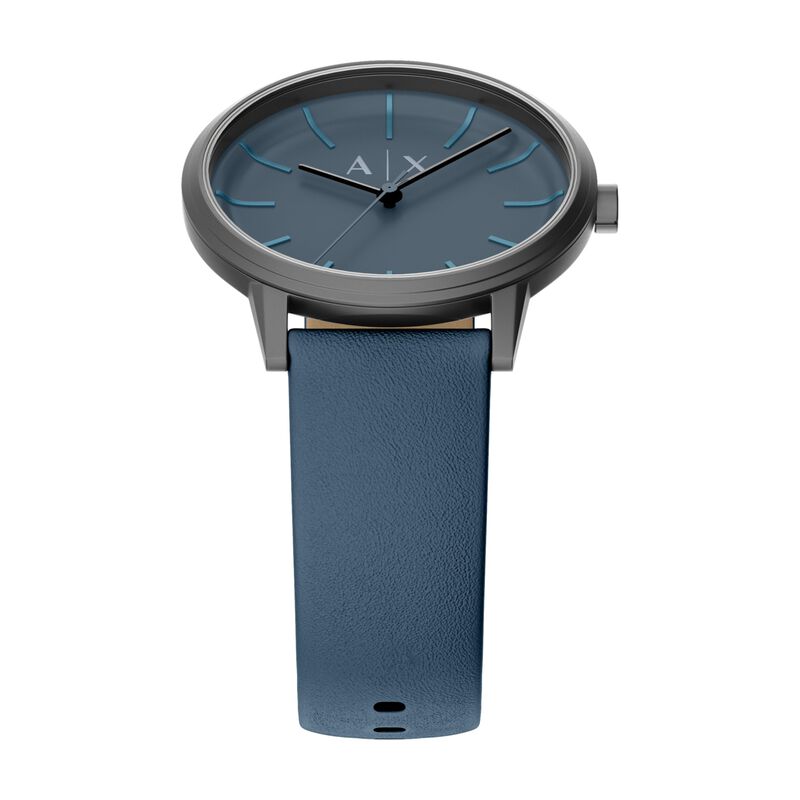 Reloj Armani Exchange Ax2767 De Cuero Azul 42 m... image number null