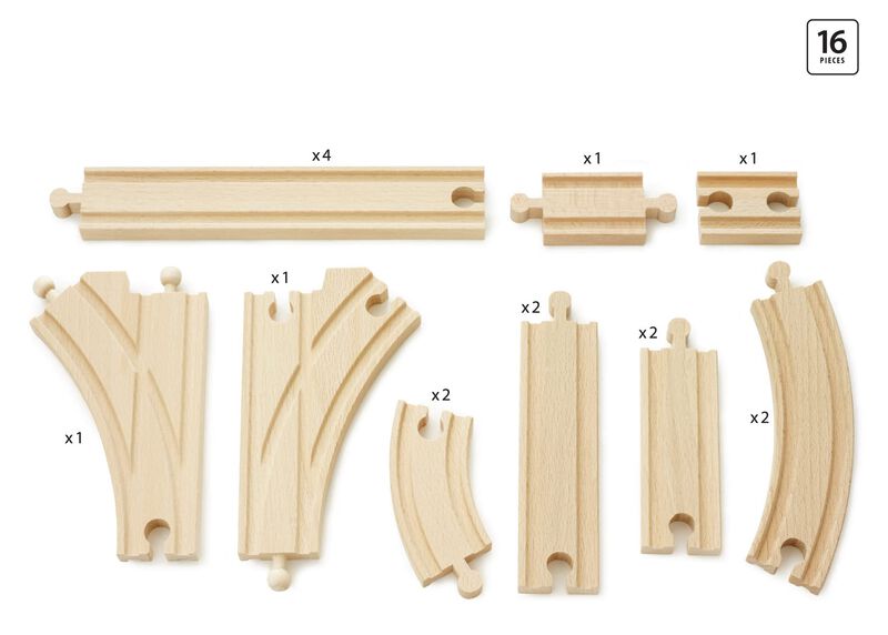 Pack De Expansi&oacute;n, Juego De Trenes De Madera Br... image number null