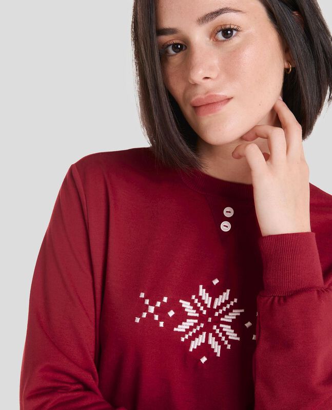 Pijama Estampado para Mujer Rojo image number null