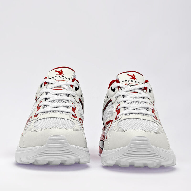 American Fire tenis para mujer blanco rojo negr... image number null