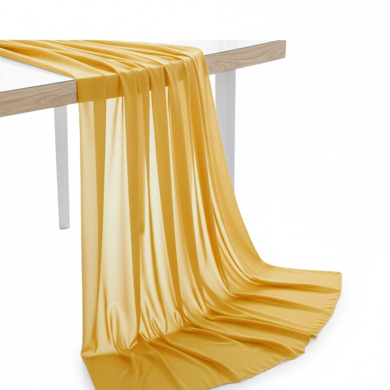 Tela De Chiffon Mds 112 Cm De Ancho Dorado 10 Y... image number null