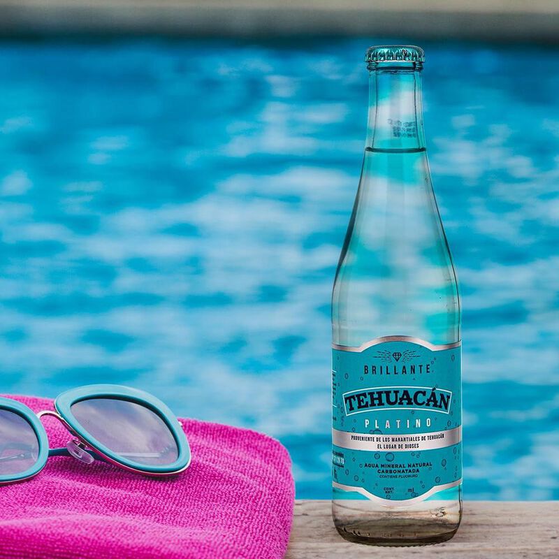 Agua Mineral Tehuac&aacute;n Con Gas Platino Pack 12 U... image number null