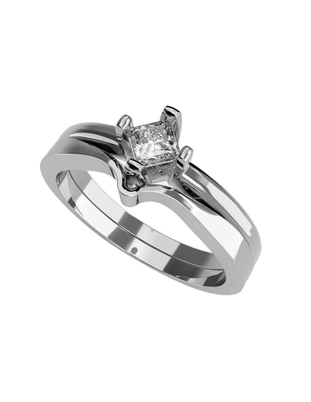 Anillo de Compromiso de 14K con Diamante de Lab... image number null