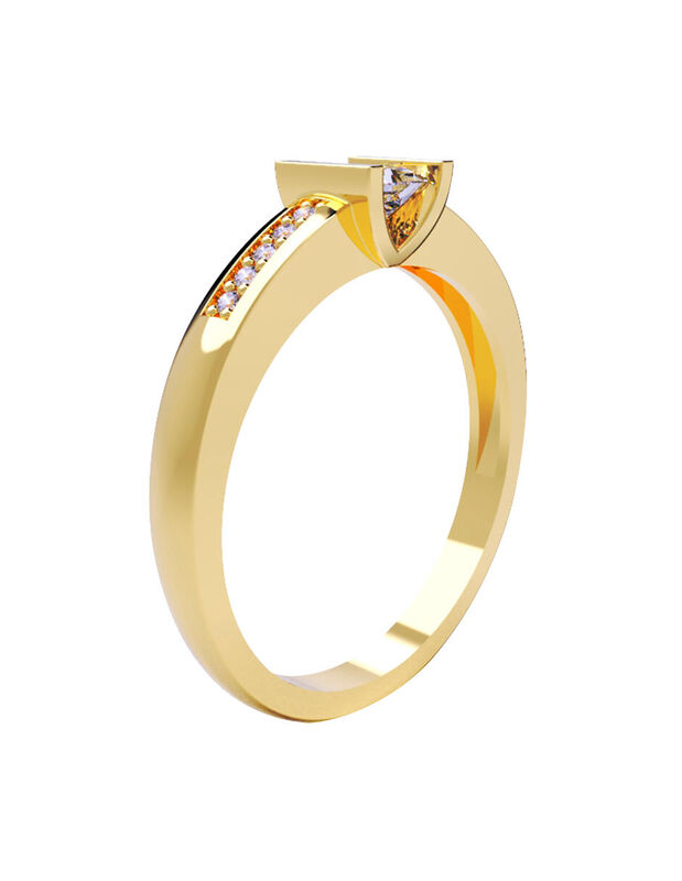 Anillo de Compromiso de 14K con Diamante de Lab... image number null