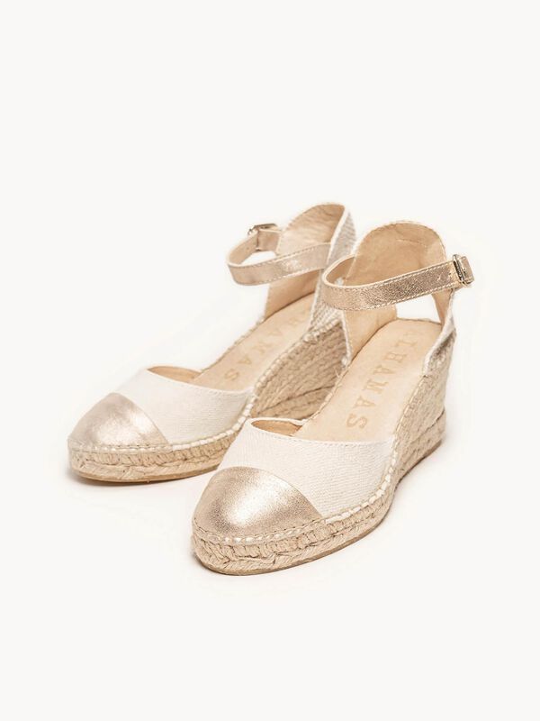 Alpargata de Cu&ntilde;a Media Marga Napa Lino Oro image number null