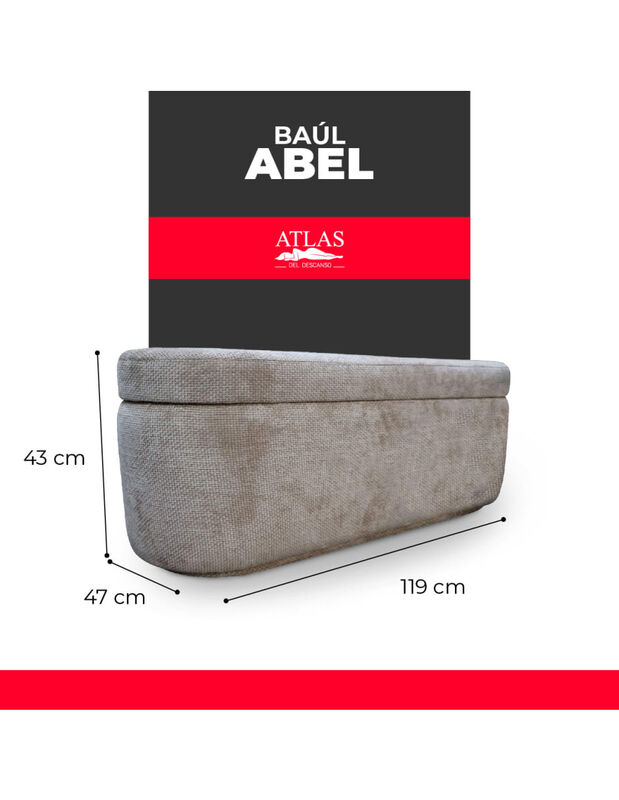 Ba&uacute;l Div&aacute;n de Almacenamiento Abel  Beige,  Pie ... image number null