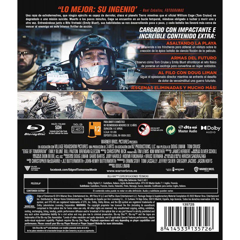 Al Filo del Ma&ntilde;ana [Blu-ray] (2014) Edge of Tom... image number null