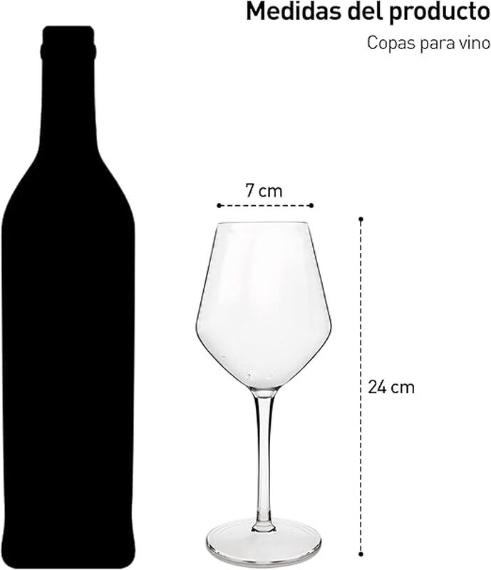 Set de 4 Copas para Vino 420 ml Bluelander image number null
