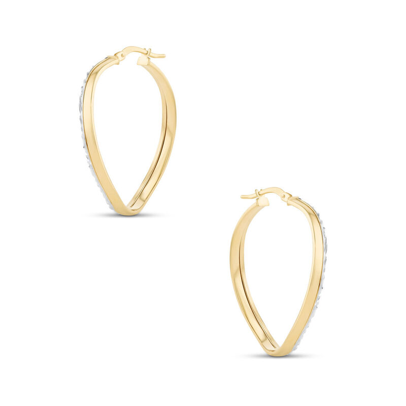 Arracadas Bicolor Oro 14k 30 Mm | Bizzarro image number null