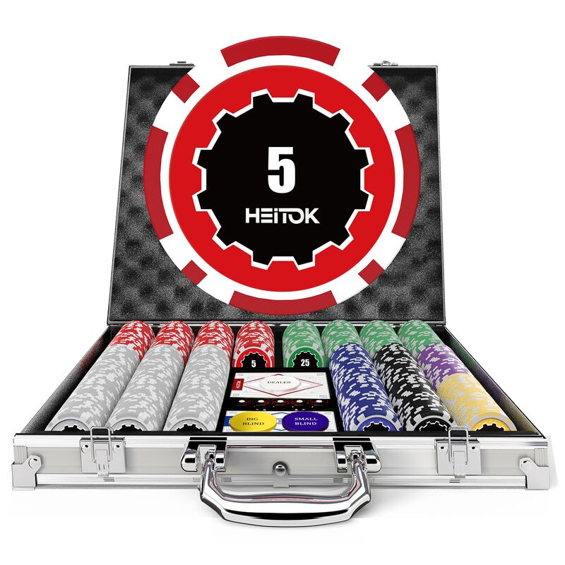 Set De P&oacute;ker Heitok Casino 500 Fichas De 11,5 G... image number null