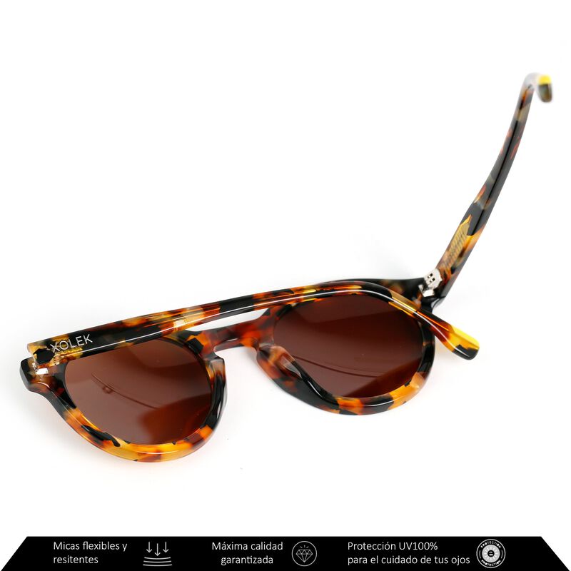Lentes De Sol Xolek 113 Acetato Retro Animal Uv... image number null