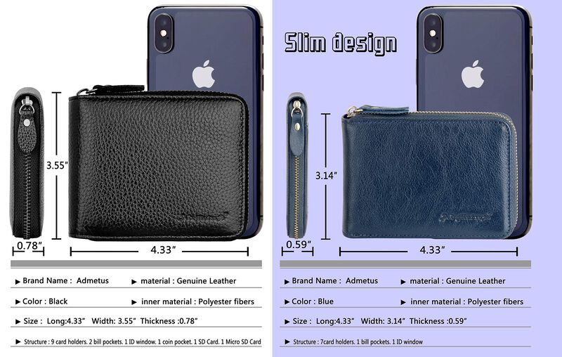 Cartera Bifold Rfid Admetus Azul Marino image number null