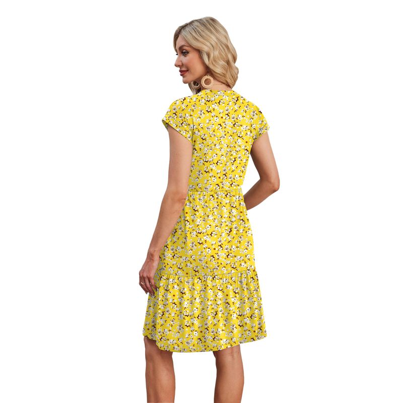Vestido Boho Floral Wiholl - Mangas Tipo Capuch... image number null