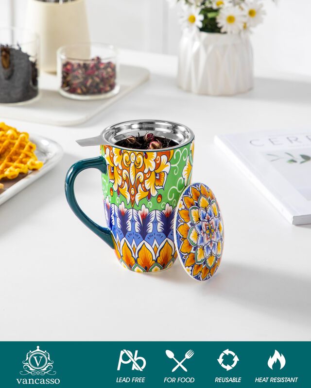 Taza De T&eacute; Vancasso 530 ml Con Infusor Y Tapa C... image number null