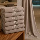Set De 6 Toallas De Ba&ntilde;o Caf&eacute; Premium 70x140 Cm Extra Suaves Alta Absorci&oacute;n