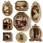 Marco De Fotos Lineshading 8 Piezas - Juego Vintage Dorado