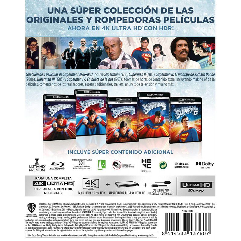 Superman I-iv [4k Uhd,blu-ray] (1978,1980,1983) image number null