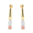 Arracadas Ovaladas De Oro Florentino 10K (8 X 13 Mm Aprox)