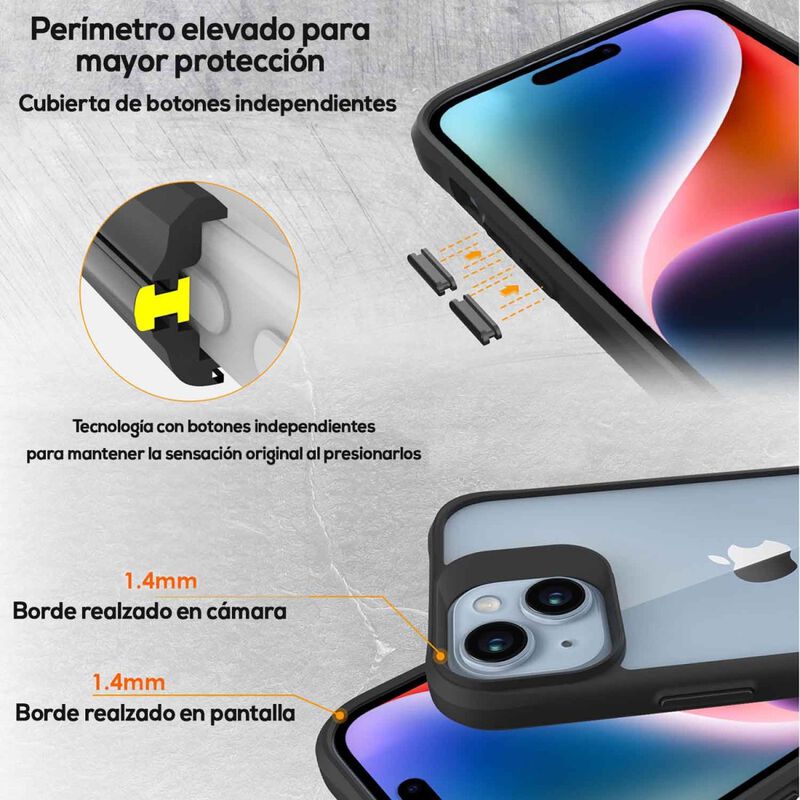 Funda Tekku Combat Para Iphone 15 Negra Transpa... image number null