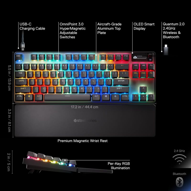 Teclado Steelseries Apex Pro Tkl Inal&aacute;mbrico Ge... image number null