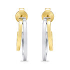Aretes 2begold Amarillo Con Blanco (925+1/10 14k)