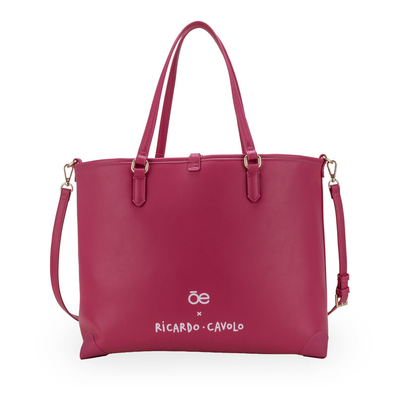 Bolsa Por Ricardo Cavolo Tote Maxi Color Rosa image number null